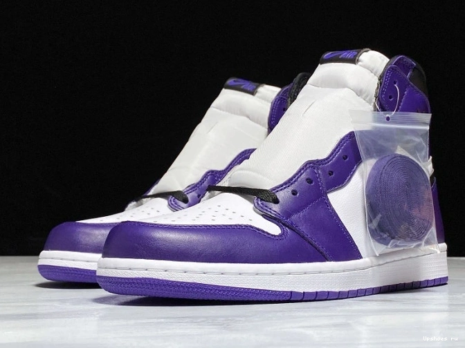Air 1 Court White High Jordan Purple Retro 555088-500 0201